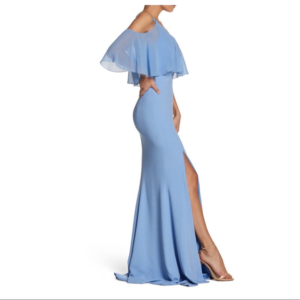 DRESS THE POPULATION CREPE MAXI GOWN - Picture 3 of 5
